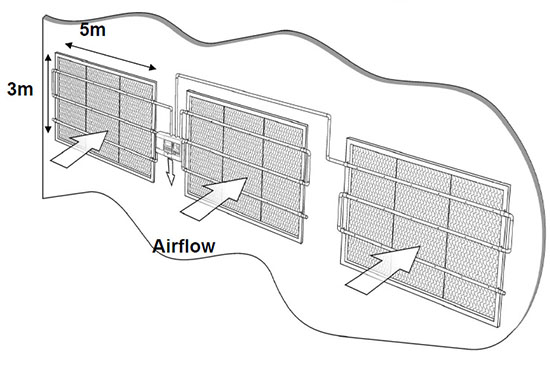 回風口在垂直墻壁上的采樣孔設