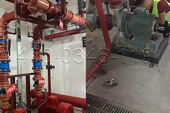裝配消防長(zhǎng)軸泵維護(hù)